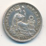 Peru, 1/2 dinero, 1893–1917