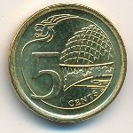 Сингапур, 5 центов (2013–2018 г.)