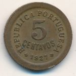 Portugal, 5 centavos, 1924–1927