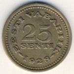 Эстония, 25 сентов (1928 г.)