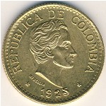 Colombia, 5 pesos, 1924–1930