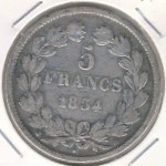 France, 5 francs, 1832–1840