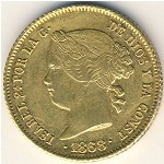 Philippines, 4 pesos, 1861–1868