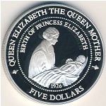 New Zealand, 5 dollars, 1994