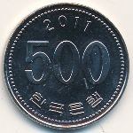 South Korea, 500 won, 2011