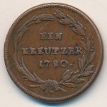 Austria, 1 kreuzer, 1780