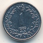 Uruguay, 1 nuevo peso, 1989