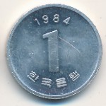 Южная Корея, 1 вон (1983–2007 г.)
