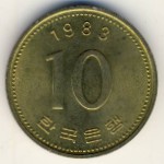 Южная Корея, 10 вон (1983–2000 г.)