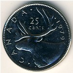 Канада, 25 центов (1979–1989 г.)