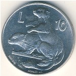 San Marino, 10 lire, 1975