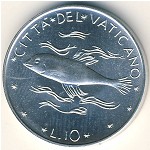 Vatican City, 10 lire, 1970–1977