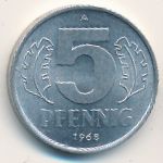 ГДР, 5 пфеннигов (1968–1975 г.)