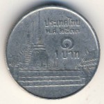 Thailand, 1 baht, 1990