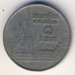 Thailand, 1 baht, 1989