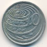 Cayman Islands, 10 cents, 1987–1990