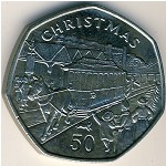 Isle of Man, 50 pence, 1986