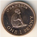 Gibraltar, 1 penny, 2004