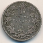 Canada, 25 cents, 1910