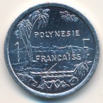 Французская Полинезия, 1 франк (1975–2015 г.)