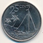 Багамские острова, 25 центов (2007–2015 г.)