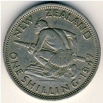 New Zealand, 1 shilling, 1947
