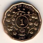 Уганда, 1 шиллинг (1987 г.)