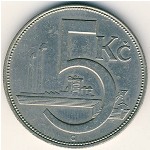 Czechoslovakia, 5 korun, 1925–1927