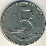 Czechoslovakia, 5 korun, 1937–1938