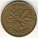 Канада, 1 цент (1980–1981 г.)