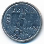 Brazil, 5 cruzeiros, 1993
