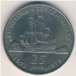 Saint Helena, 25 pence, 1973