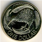 Новая Зеландия, 1 доллар (1990–1998 г.)