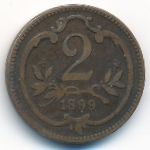 Austria, 2 heller, 1899