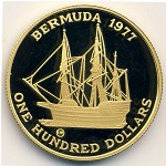 Bermuda Islands, 100 dollars, 1977