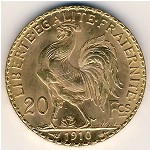 France, 20 francs, 1906–1914