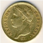 France, 20 francs, 1809–1814