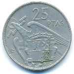 Испания, 25 песет (1957 г.)