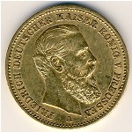 Prussia, 20 mark, 1888