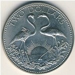 Bahamas, 2 dollars, 1974–1980