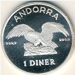 Andorra, 1 diner, 1990