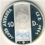 Андорра, 10 динеров (1994 г.)
