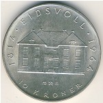 Norway, 10 kroner, 1964