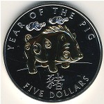 Соломоновы острова, 5 долларов (2007 г.)