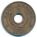 East Africa, 5 cents, 1942