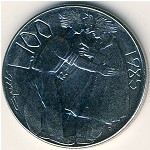 San Marino, 100 lire, 1985