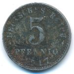 Germany, 5 pfennig, 1917