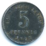 Germany, 5 pfennig, 1917