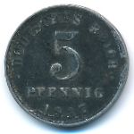 Germany, 5 pfennig, 1917