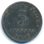 Germany, 5 pfennig, 1917